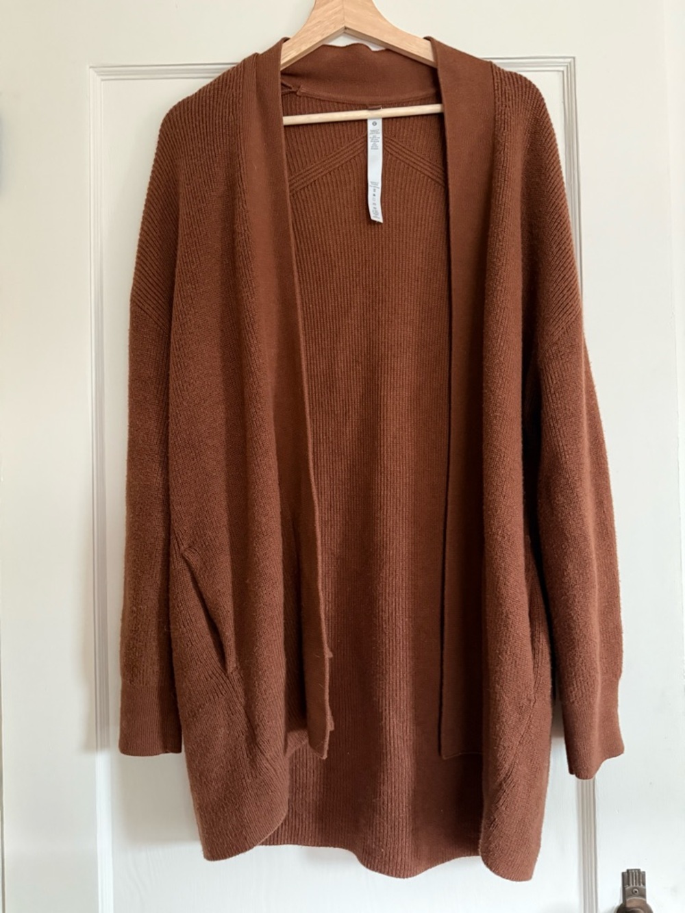 Lululemon Merino Wool-Blend Ribbed Long Wrap Sweater - Sz 6